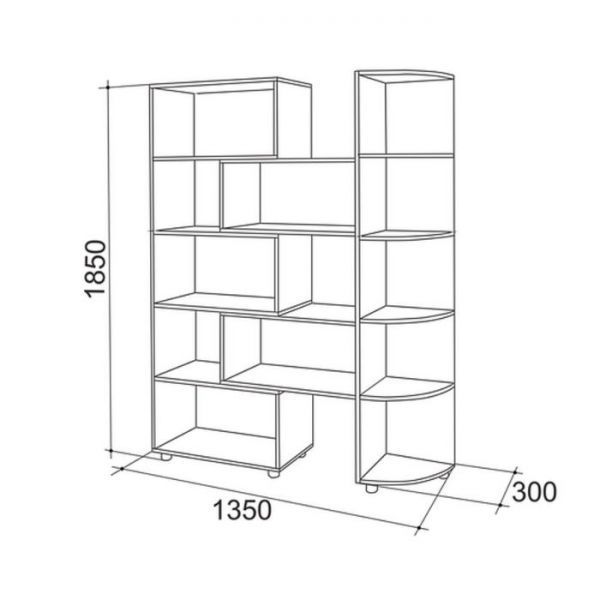 Полка "Стеллаж 1", дуб сонома