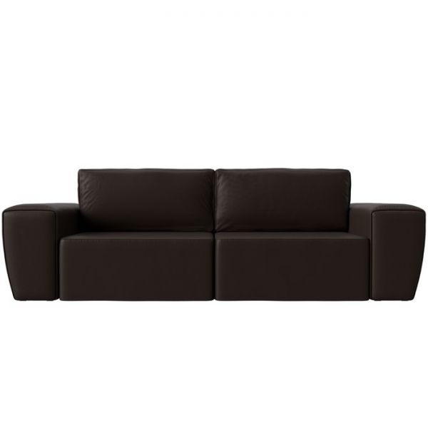 Прямой диван «Беккер», механизм еврокнижка, экокожа, цвет бежевый