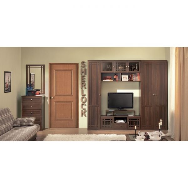 Шкаф для белья Sherlock 8, 400 ? 400 ? 2107 мм, левый, цвет дуб сонома