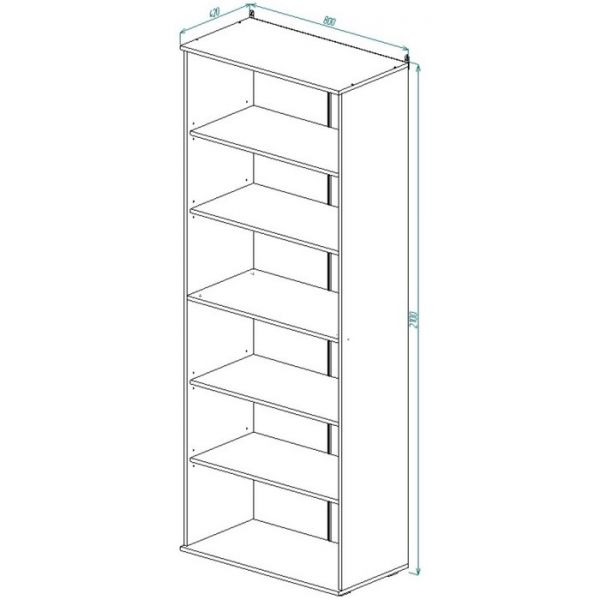 Шкаф ПН-18 Стекло/Стекло РИВЬЕРА 2100х800х420 Ясень Шимо Светлый