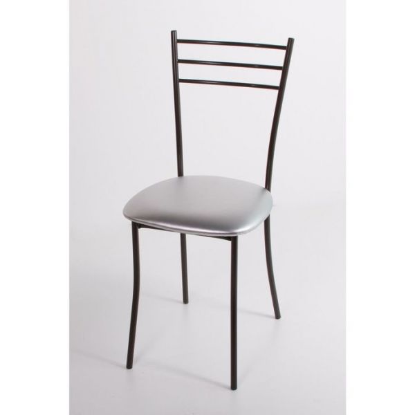 Стул на металлокаркасе Хлоя СТ коричневый/серебро металлик