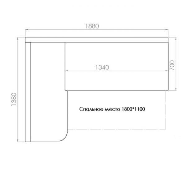 Кухонный уголок  Модерн  правый