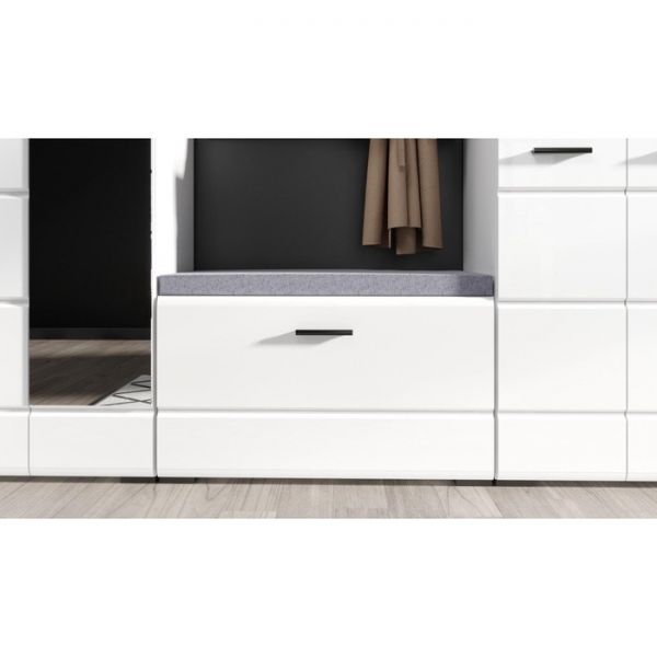 Прихожая «Йорк №2», 2000 ? 360 ? 2050 мм, цвет белый глянец