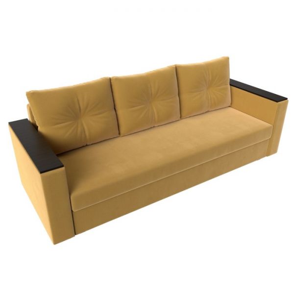 Диван прямой «Атланта лайт», без стола, еврокнижка, микровельвет, цвет бежевый