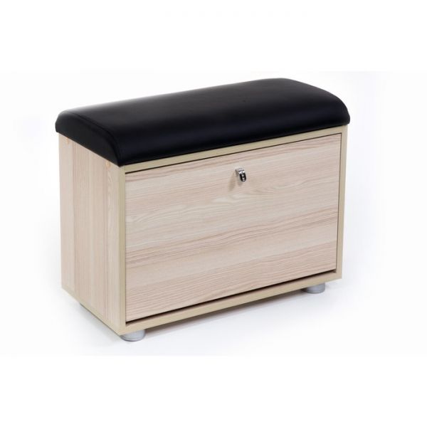 Обувница МС 1(118), 620х300х460, Ясень/Черный