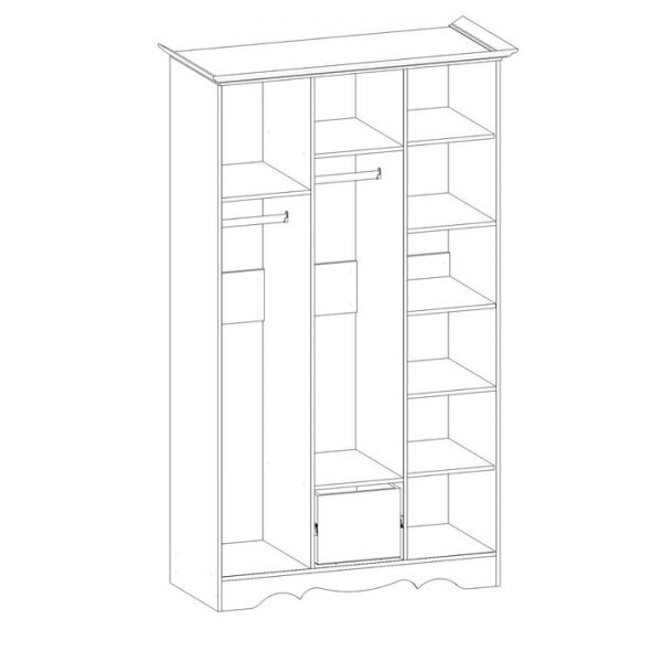 Шкаф трёхдверный Латте 3 2134x1274x584 Бодега cветлый / Орех Донской