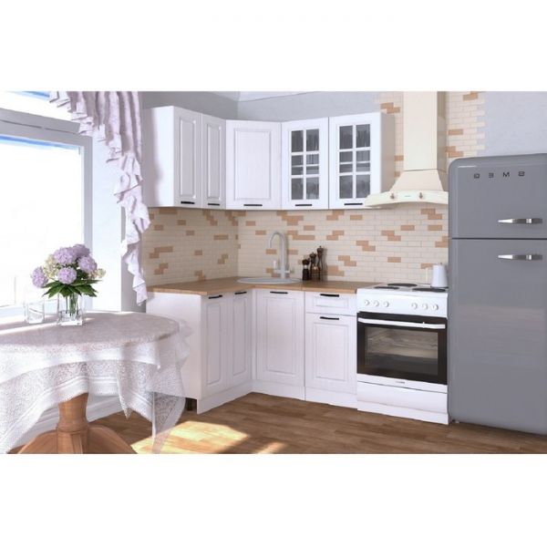 Кухонный гарнитур Гарнитур 15 Белый Вегас 1200х1400 Белый