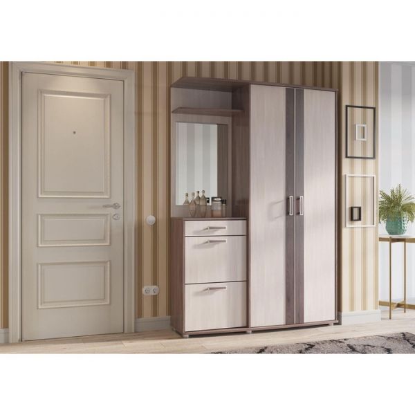 Прихожая МЕДЕЯ мини Бодега темный/светлый