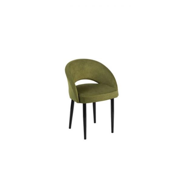 Стул Мирелла Аврора 08 зеленый велюр/ Стандарт металл  Черный глянец