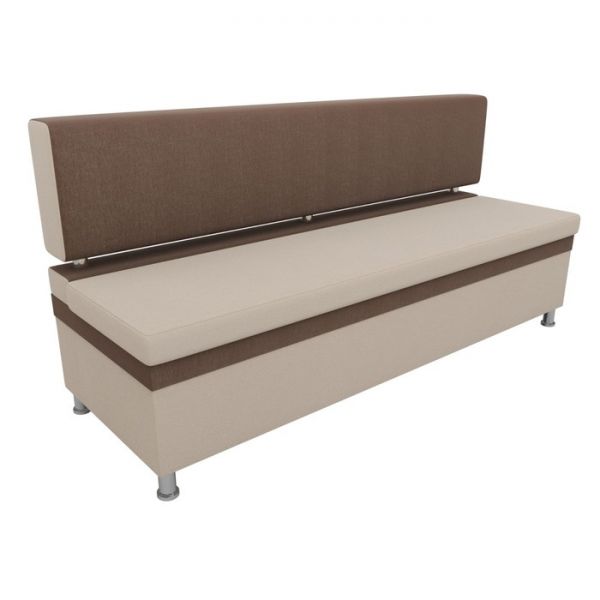 Кухонный прямой диван «Стайл», рогожка, цвет бежевый / коричневый