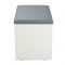 Пуф Герда 600х355х432 Белый/Экокожа Серая