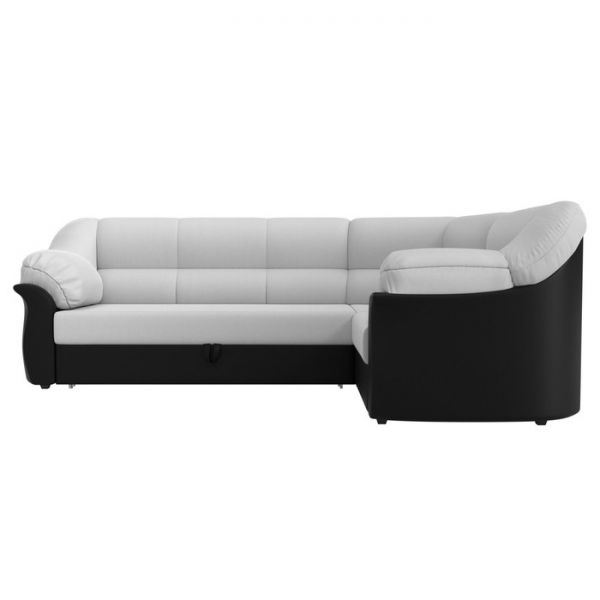 Угловой диван «Карнелла», механизм дельфин, экокожа, цвет коричневый / бежевый