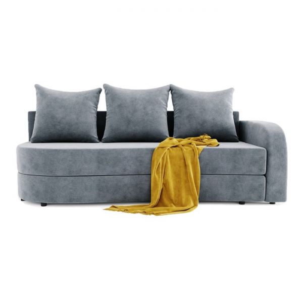 Диван прямой «Гитара», еврокнижка, ППУ, велюр, локоть правый, цвет селфи 15