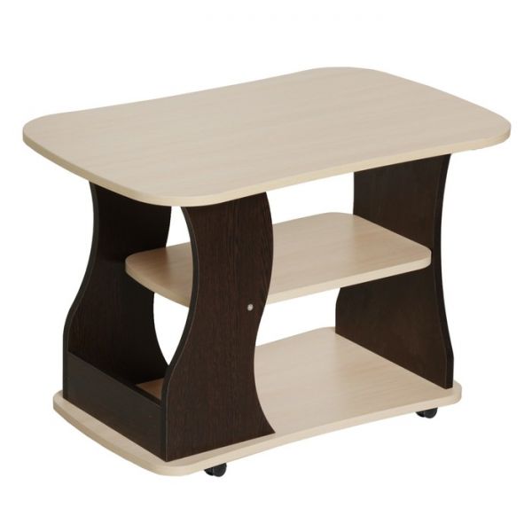 Стол журнальный 1 750х490х550 Венге темный/Дуб млечный