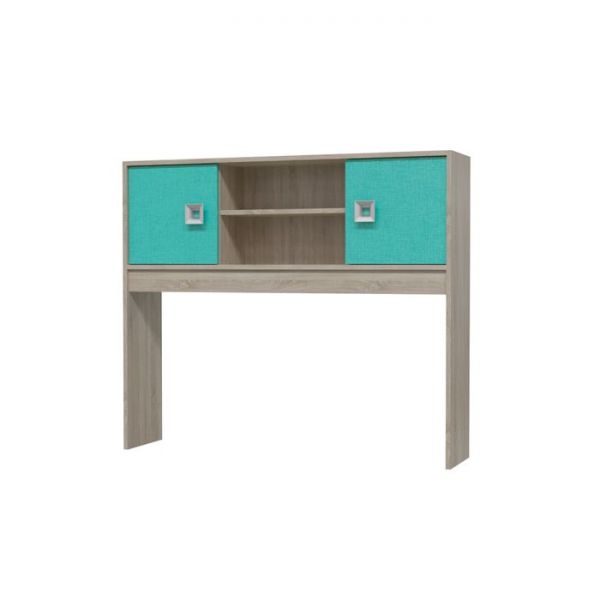 Шкаф настольный СИТИ 1200*270*1030 Дуб сонома/Аква