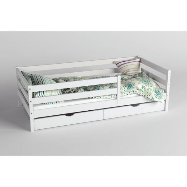 Кровать Сева, спальное место 1600х800, цвет Белый, Массив Берёзы