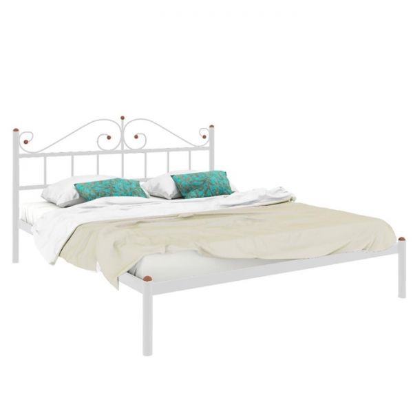 Кровать «Диана», 1400 ? 2000 мм, металл, цвет белый