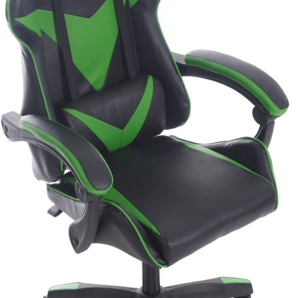 Кресло игровое Клик Мебель "Thunderbolt II" YS-901 черный/салатовый