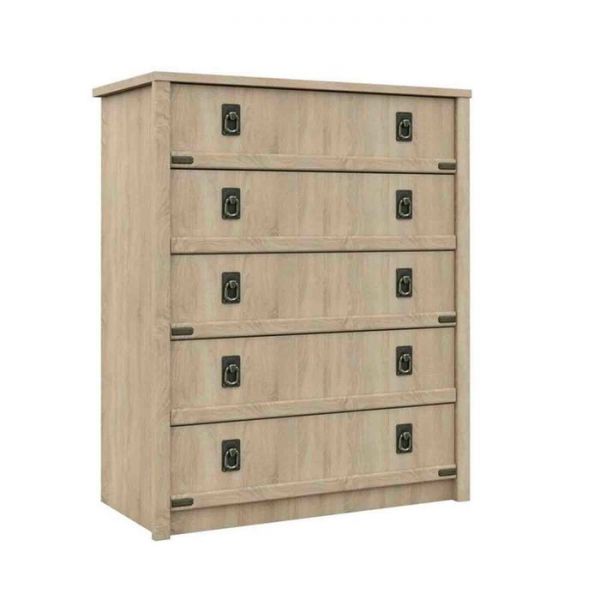 Комод «Валенсия», 5 ящиков, 910 ? 450 ? 1100 мм, цвет дуб сонома