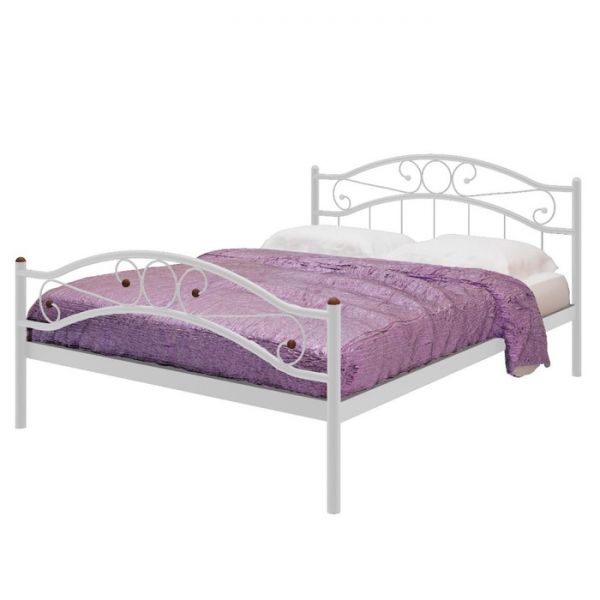 Кровать «Надежда Плюс», 1200 ? 2000 мм, металл, цвет белый