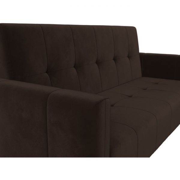 Прямой диван-книжка «Вест», механизм книжка, микровельвет, цвет бежевый