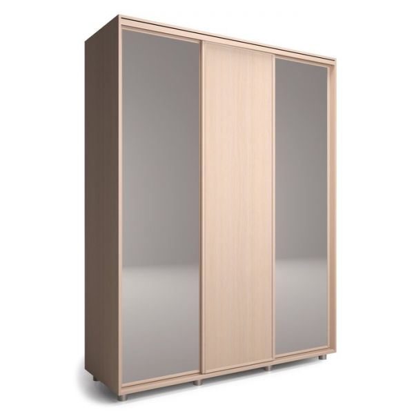 Шкаф-купе Удачный 2 зеркала 2370х600х2300 Венге Темный