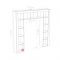 Стеллаж открытый  Юниор 1748х266х1753 Белая аляска/Графит