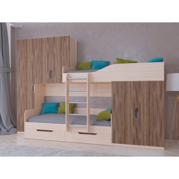 Детский комплекс «Лео», цвет дуб молочный/дуб шамони