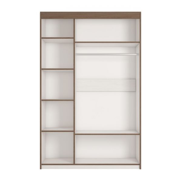 Шкаф для одежды 3-х дверный «Ницца», зеркало, бодега светлый / ясень шимо тёмный