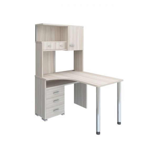 Стол СР-130, угол левый, 1300 ? 1010 ? 1790 мм, цвет венге