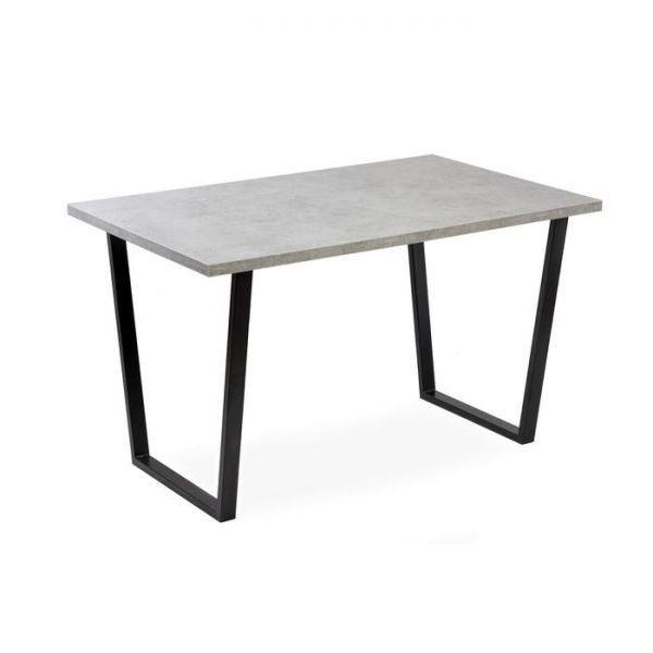 Стол АТЛАНТ-04 1100х700х750  Бетон Чикаго светлый/Опора АТЛАНТ-Черный матовый