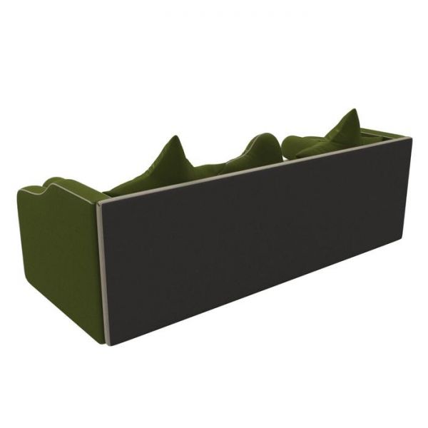 Детский диван-кровать «Рико», микровельвет, цвет бежевый/зелёный