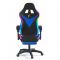 Кресло игровое SL™ ZEUS YS-900 черно-синее, с подсветкой и подставкой для ног