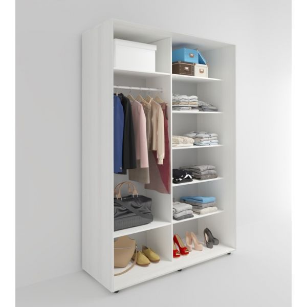 Шкаф-купе «Акцент-Лайт Д», 1000 ? 600 ? 2310 мм, ЛДСП, цвет выбеленное дерево