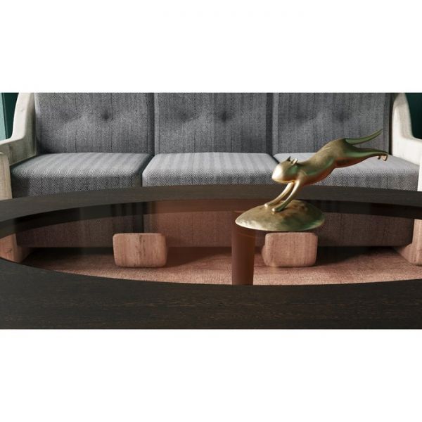 Стол журнальный «Эль», со стеклом сжс-01, 900 ? 600 ? 480 мм, цвет дуб сонома