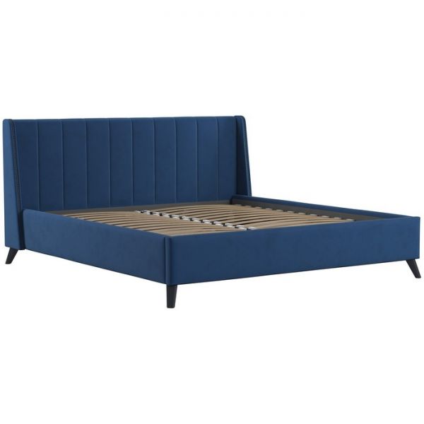 Кровать Мелисса, 1800х2000, ортопедическое осн+ПМ, Киви 72/Темно-синий