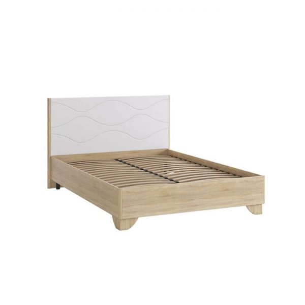 Кровать Зара комфорт с ортопедом 1400х2000 дуб сонома/белый