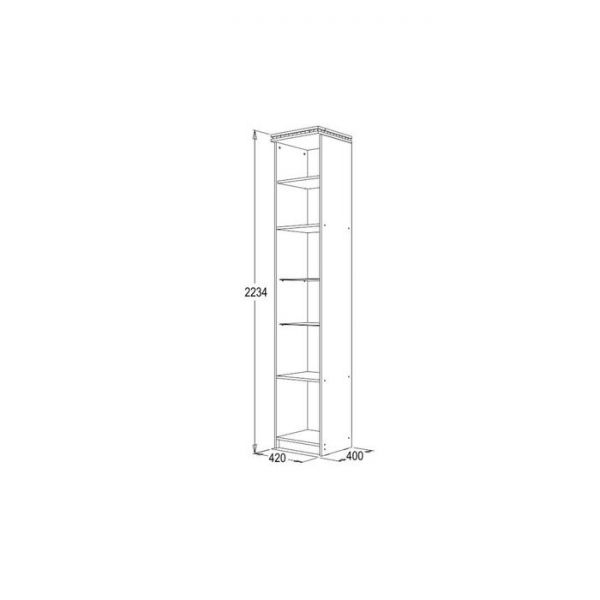 Шкаф комбинированный №2 «Ольга 13», цвет ясень анкор тёмный / ясень анкор светлый
