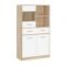 Комод с витриной «Стелс», 1 ящик, 834 ? 343 ? 1440 мм, цвет дуб сонома / белый
