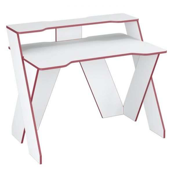 Стол компьютерный «Геймер 2», 1150 ? 750 ? 928 мм, цвет белый / красный