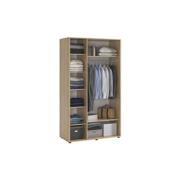 Шкаф 3-створчатый №2 Зара 1250х560х2160 дуб сонома/белый