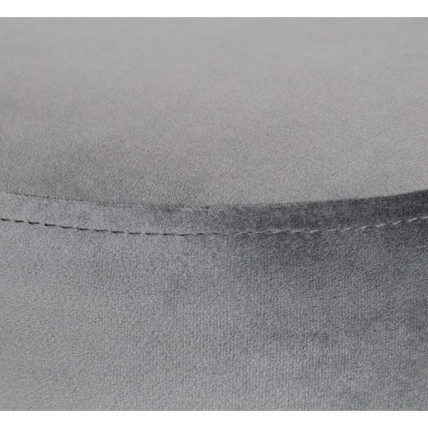 Банкетка Sheffilton SHT-B6 360х360х450 микровелюр угольно-серый /металл черный муар