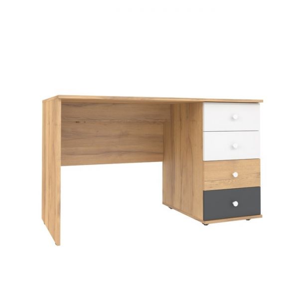 Стол письменный «Лойс 84», 1230 ? 606 ? 744 мм, цвет дуб золотистый / белый / графит