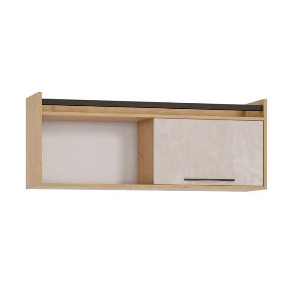 Полка «Стэнфорд», 1200 ? 311 ? 466 мм, цвет дуб бунратти / слейт / чёрный