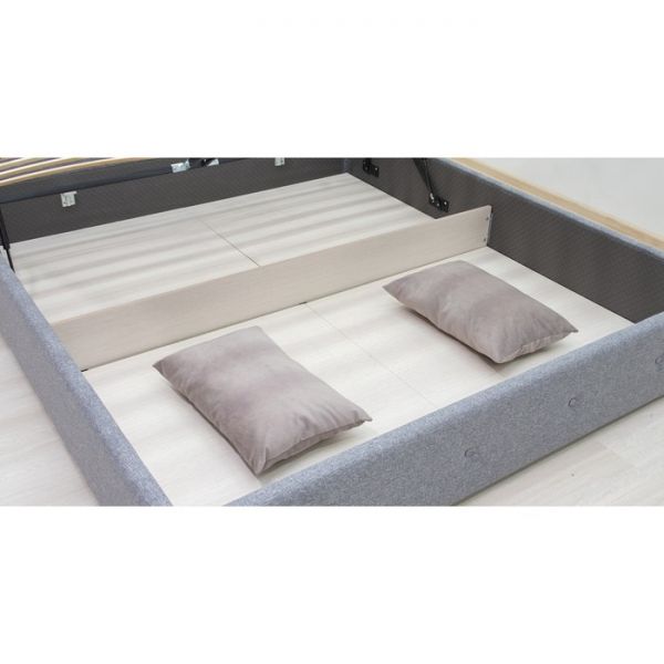 Кровать Илона, 1800х2000, ортопедическое осн+ПМ, Ролан/Серый