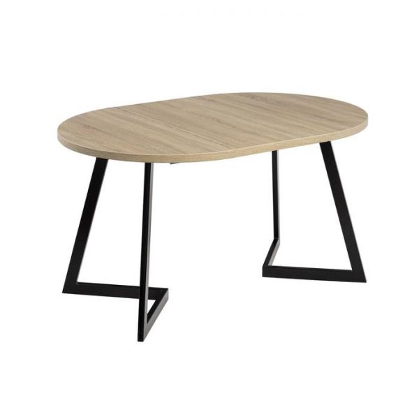 Стол РИМ D-940/1390 Дуб Бардолино серый/Опора РИМ Гаспар-К, черный матовый