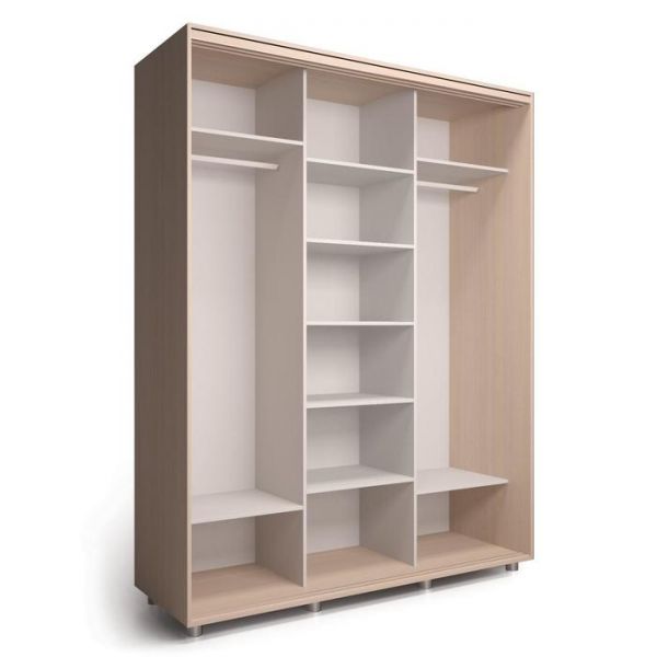 Шкаф-купе Модный Зеркало+ЛДСП Венге светлый/Белый 2100х600х2300