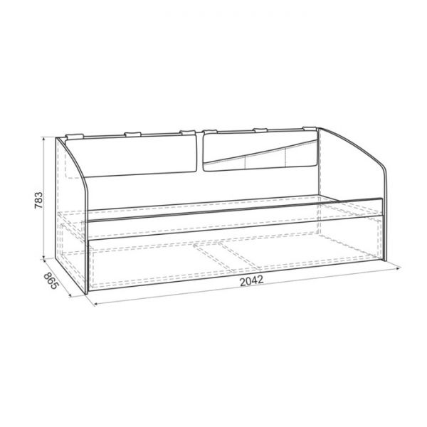Софа Энерджи, 2042х865х783, Дуб сонома/Белый