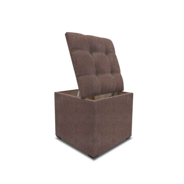 Пуф с крышкой и утяжкой, 400 ? 400 ? 420 мм,  рогожка, цвет savana plus yellow