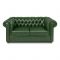 Диван "Честерфилд" 2х местный, экокожа, темно-зеленый